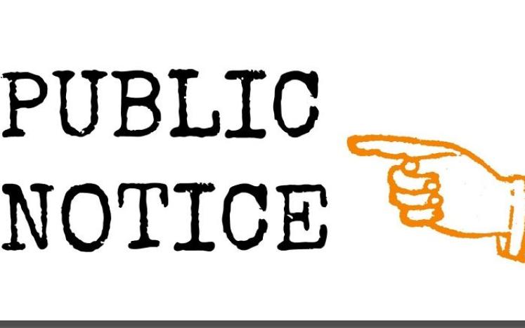 Graphic image conveying "Public Notice"